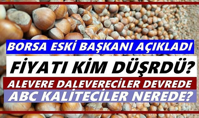Borsa Eski Başkanı Açıkladı; Fındık Fiyatındaki Düşüşün Perde Arkası: 'Alavere Dalavereciler'