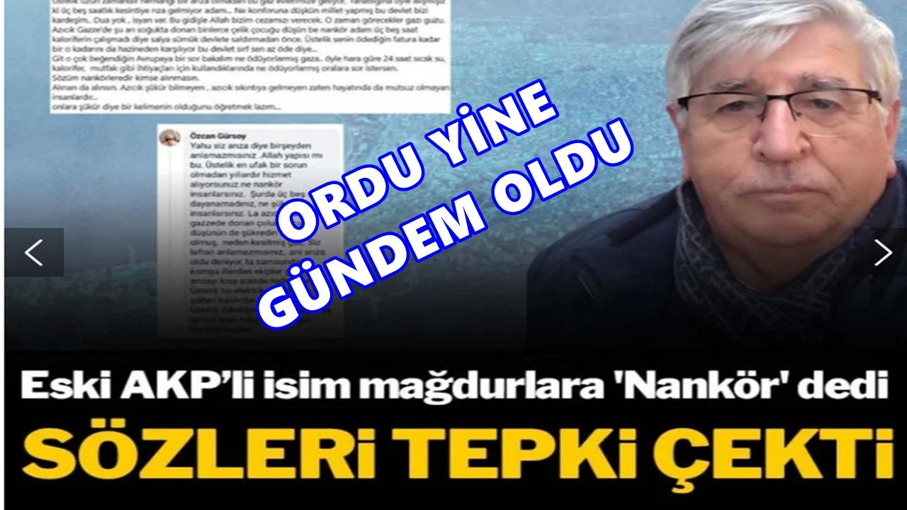 Ordu'da Doğalgaz Tartışması Sürüyor; Özcan Gürsoy'un "Nankör" Açıklaması Gündem Oldu