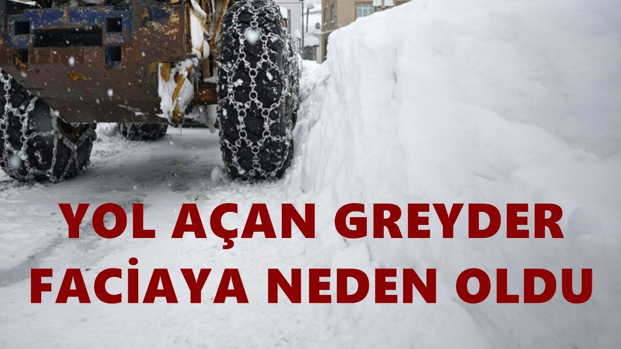 Ordu'da Kar Temizleyen Greyder 1 Kişinin Ölümüne Neden Oldu