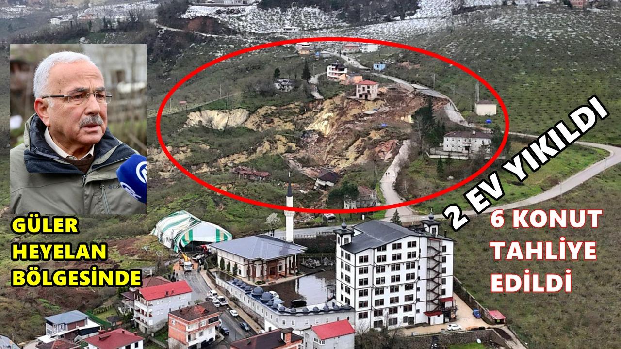 Fatsa İslamdağ’da Heyelan: 2 Ev Yıkıldı, 6 Konut Tahliye Edildi