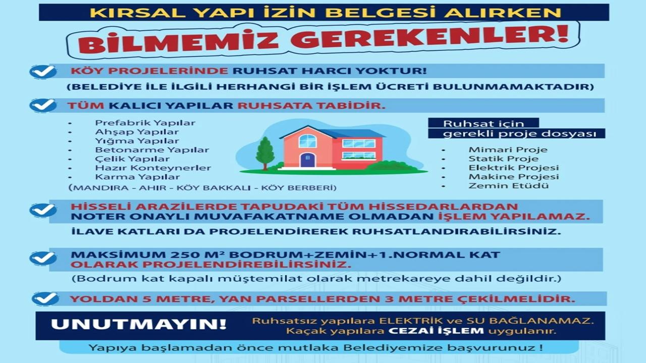 Altınordu Belediyesi’nden Kırsal Yapılara Uyarı: Ruhsatsız Yapıya Elektrik ve Su Yok