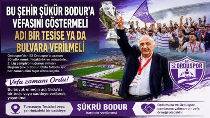 Bu Şehir Şükrü Bodur’a Vefasını Göstermeli