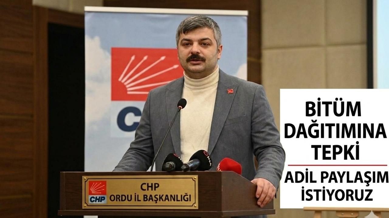 CHP’li Poyraz’dan Bitüm Dağıtımına Tepki