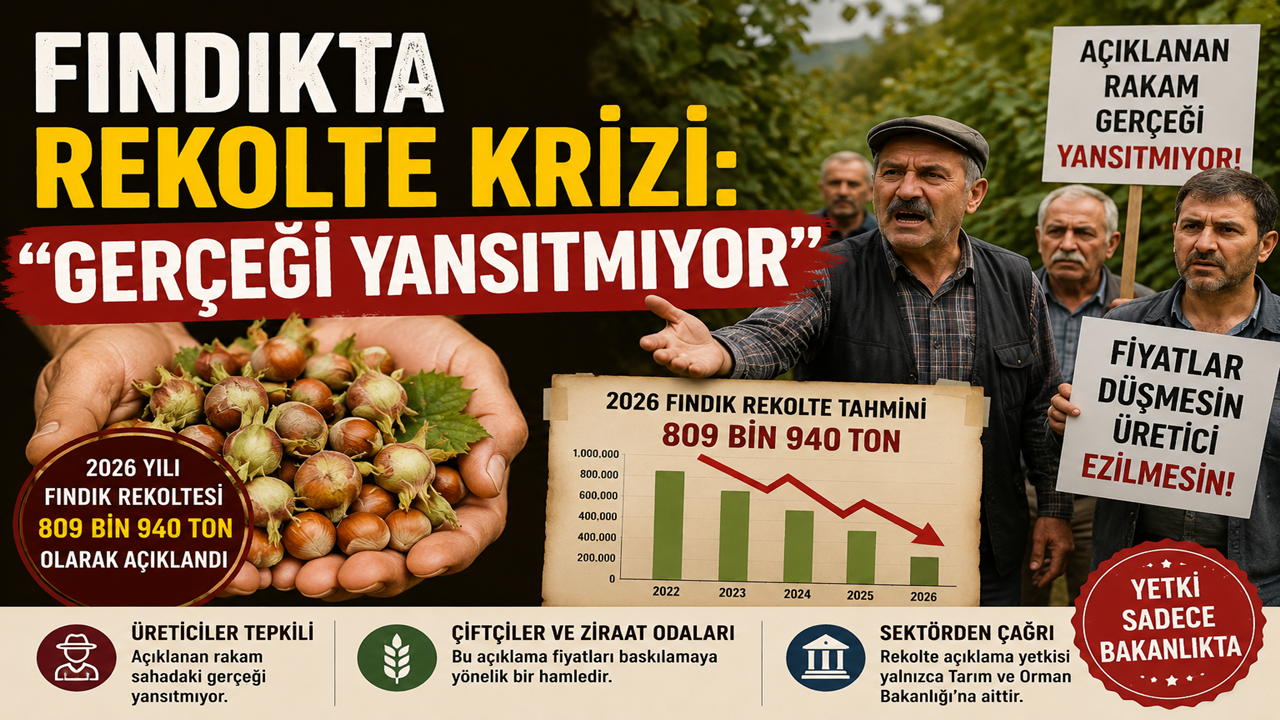 Fındıkta Rekolte Krizi:809 Bin Tonluk Rekolteye Üreticiden Sert Tepki