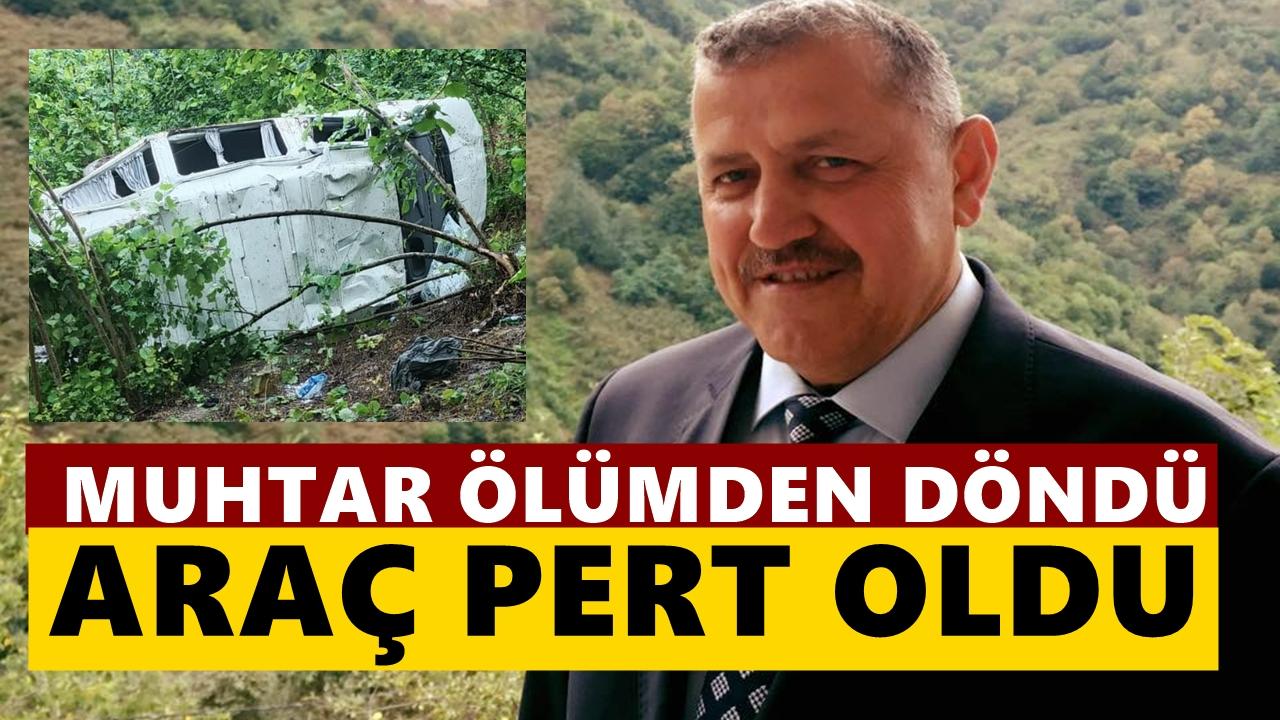 Kestane Mahallesi Muhtarı Yusuf Yurtseven Kaza Geçirdi