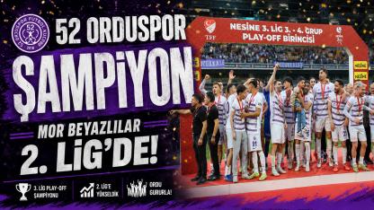 Şampiyon 52 Orduspor! Mor Beyazlılar Tarih Yazdı
