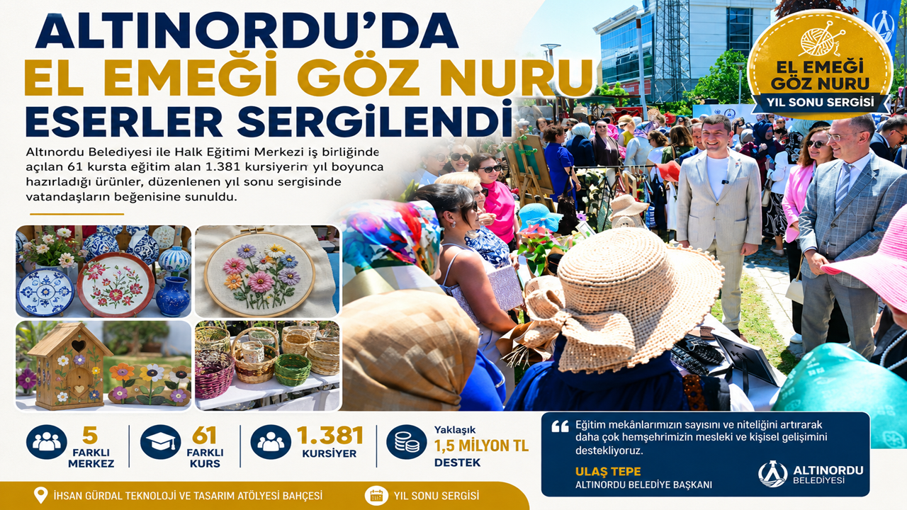 Altınordu’da El Emeği Göz Nuru Eserler Sergilendi