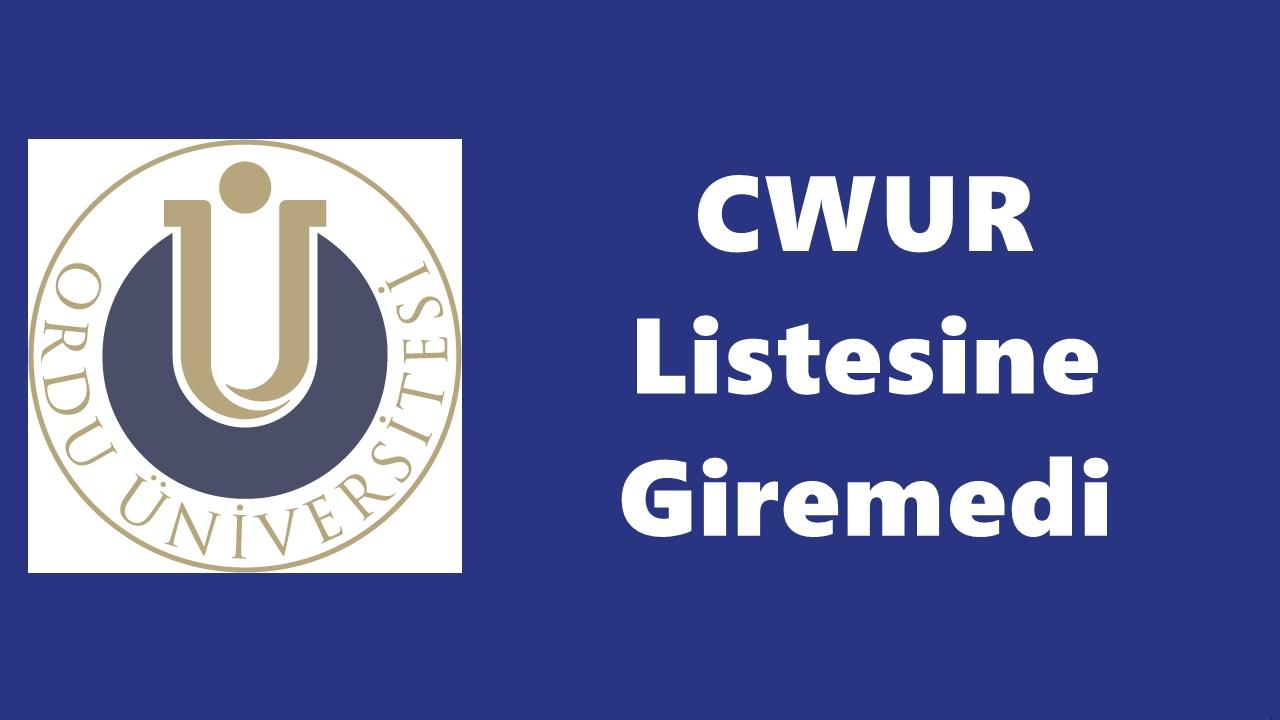 Ordu Üniversitesi Dünyanın İlk 2 Bin Üniversitesi Arasına Giremedi