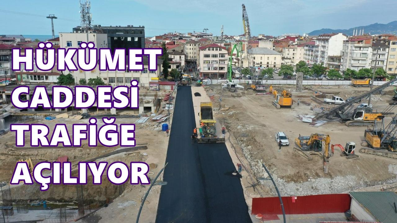 Ordu'da Hükümet Caddesi Trafiğe Açılıyor