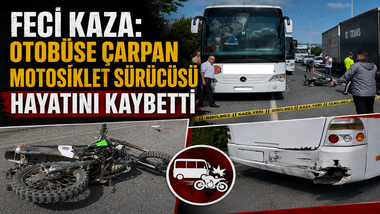 Ünye’de Feci Kaza: Otobüse Çarpan Motosiklet Sürüc