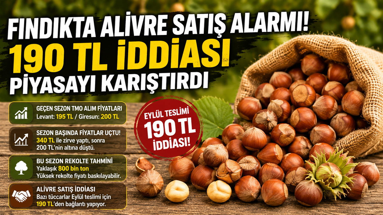 Fındıkta Alivre Satış Başladı! 190 TL İddiası Piyasayı Karıştırdı
