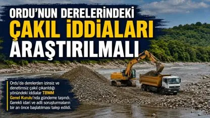 Naci Şanlıtürk: "Ordu'nun Derelerindeki Çakıl İddiaları Araştırılmalı"