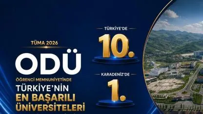 ODÜ, Öğrenci Memnuniyetinde Zirvede: Karadeniz'in 1'incisi, Türkiye'nin İlk 10'unda