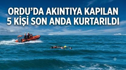 Ordu'da Akıntıya Kapılan 5 Kişi Son Anda Kurtarıldı