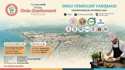 Ordu'nun Lezzetleri Yarışacak! Gastronomi Festivali İçin Başvurular Başladı