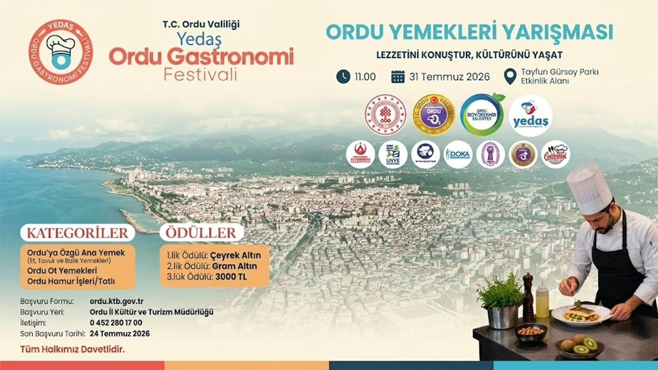 Ordu'nun Lezzetleri Yarışacak! Gastronomi Festivali İçin Başvurular Başladı
